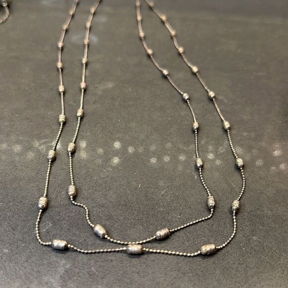 Fashion Jewelry Bundle/ 3 Silver Tone Necklaces - Picture 6 of 10